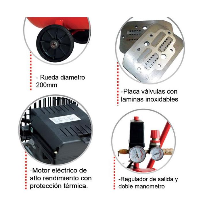 Compresor MPC monofásico bicilíndrico de 50 litros SNB5035M