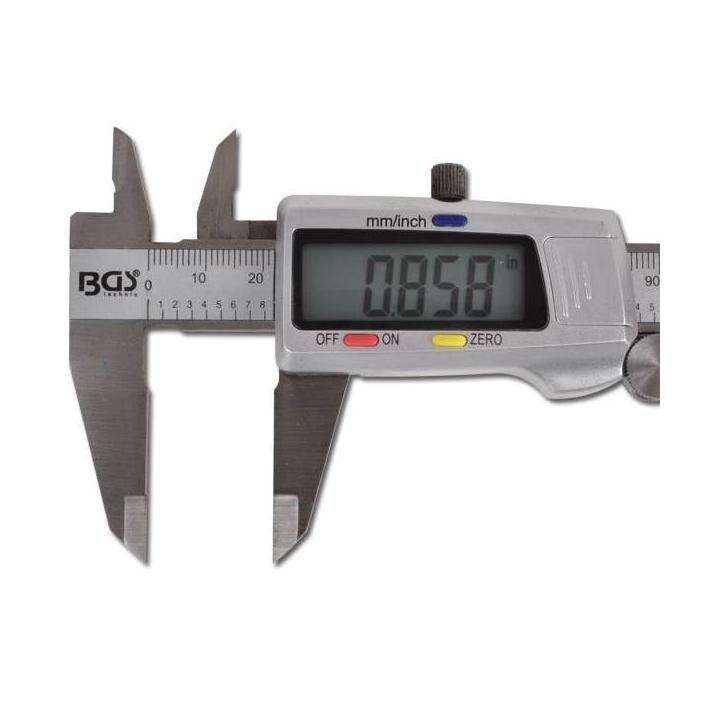 calibre digital 150 mm pantalla extralarga doble escala mm pulgadas