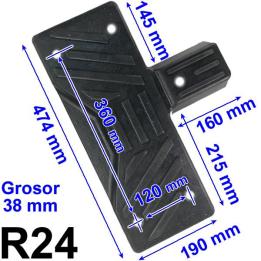 R24 taco de goma para desmontadoras Sicam, Bosch, Sice, Beissbarth...
