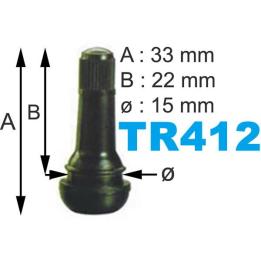 Válvulas TR-412 para neumáticos, 100 uds.