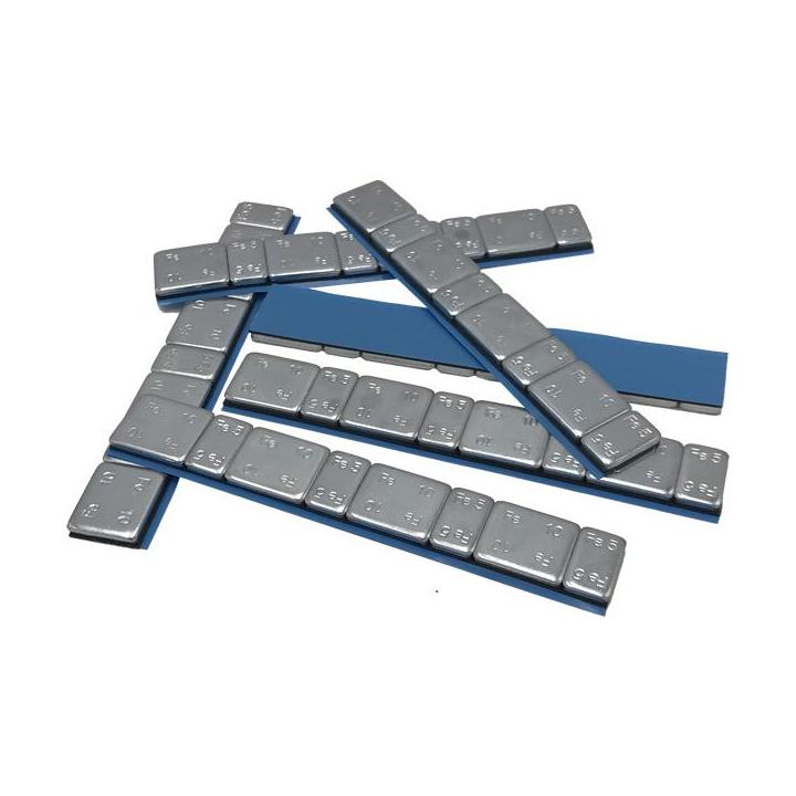 tiras contrapesas adhesivas hierro zincado 60g segmentos 5 10g