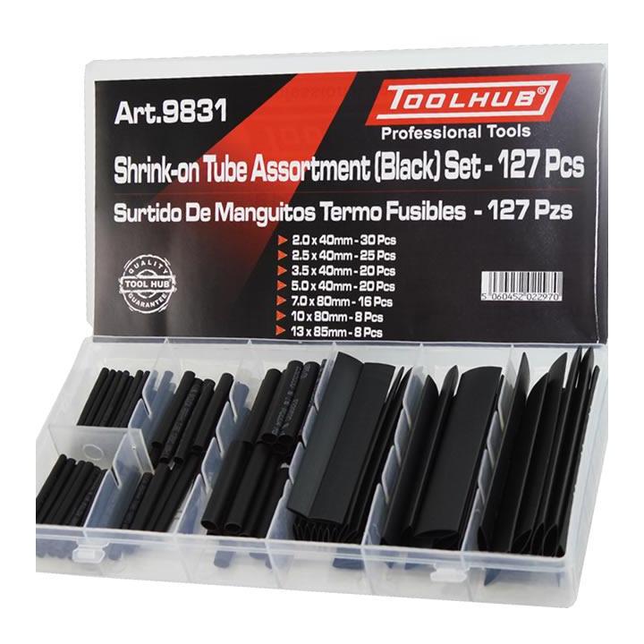 Surtido de manguitos termoretráctiles de colores, 100 piezas