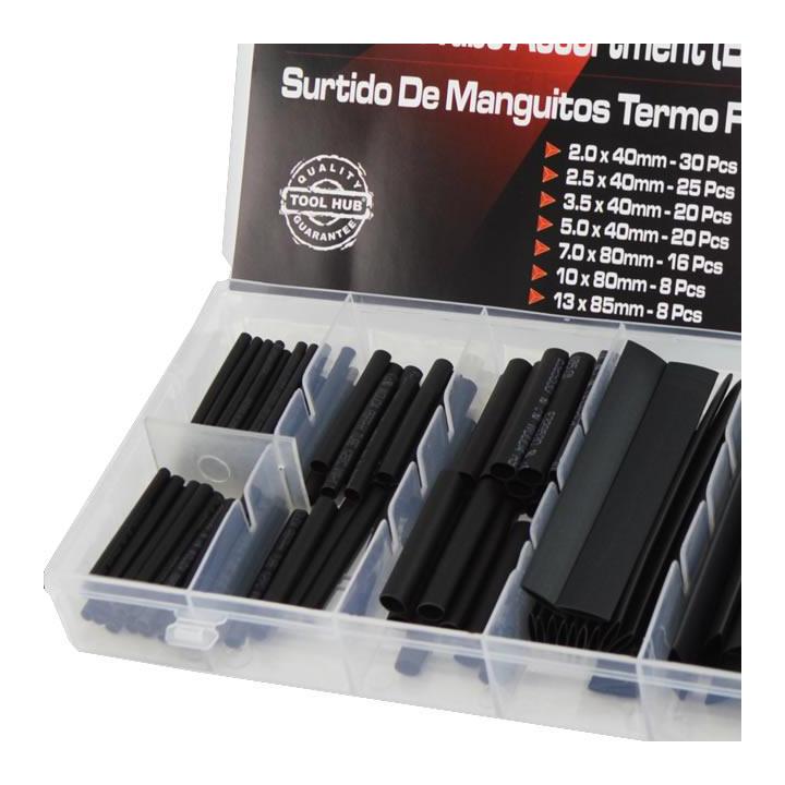 Surtido de manguitos termoretráctiles de colores, 100 piezas