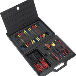 Juego de cables y accesorios para comprobar circuitos eléctricos - 90 pzs.