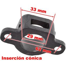 Acople adaptador cónico para uña de nylon en desmontadoras eje 29 30 mm