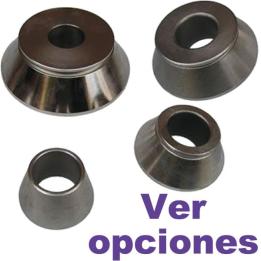 Juego de 4 conos de acero para equilibradora de ruedas compatible con ejes 28 a 40 mm