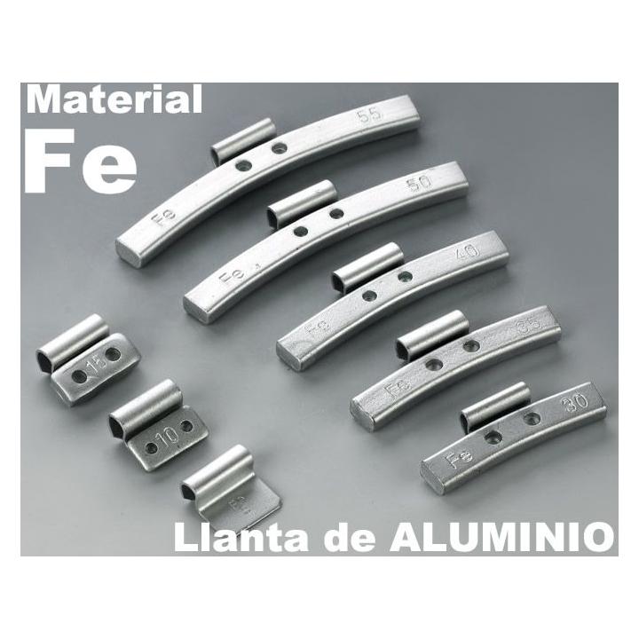 Contrapesa de clip ECONOMICA, fabricada en HIERRO, para llanta de aluminio