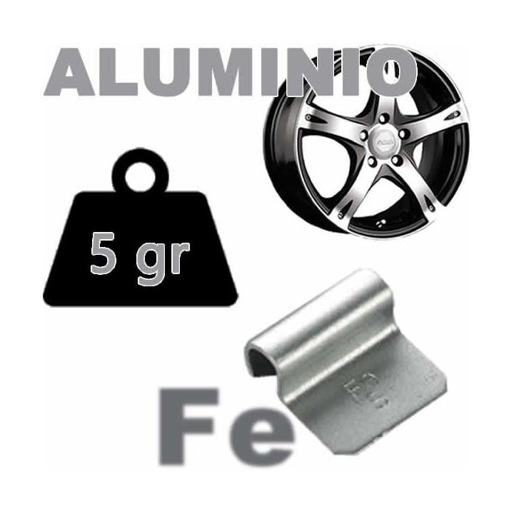 Contrapesa de clip ECONOMICA, fabricada en HIERRO, para llanta de aluminio