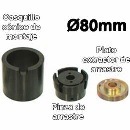 Útil profesional para montaje y desmontaje de silent-block Ø80 mm en talleres mecánicos