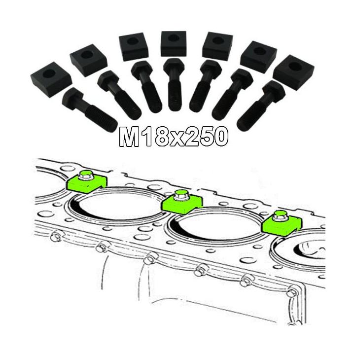Juego de bridas y tornillos M18X250