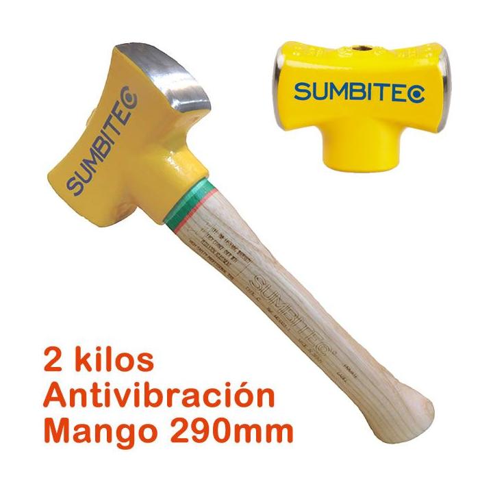 Martillo de acero de 2Kg con mango estandar de 290 mm