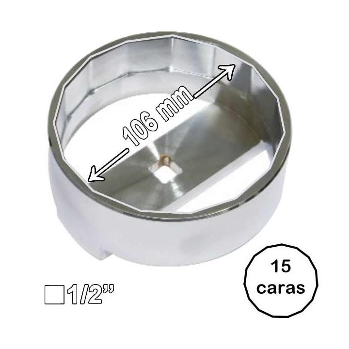 Llave de filtro de aceite MAN, 15 caras, 106 mm