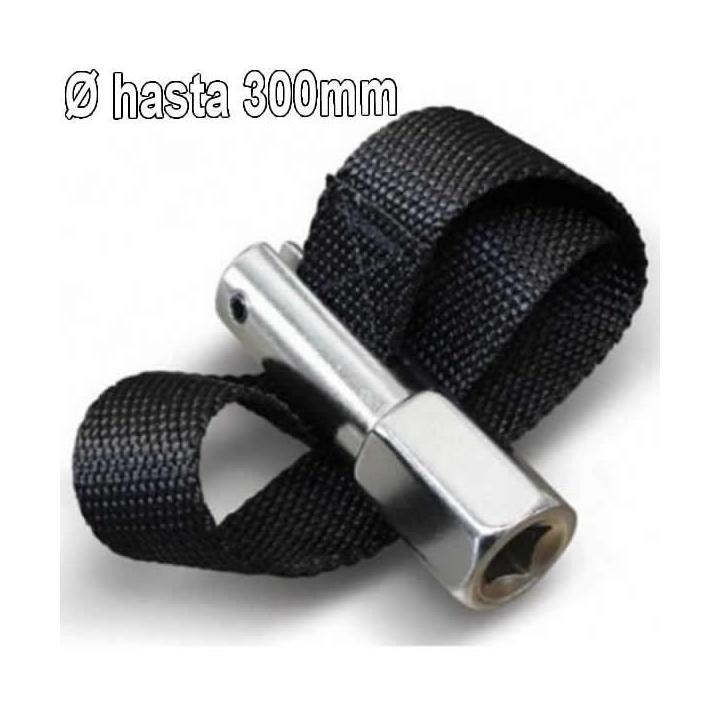 Llave de correa para filtro de aceite 40 mm 1 m hasta 300 mm talleres mecánicos 