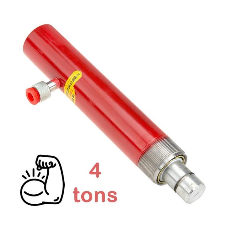 Cilindro hidráulico profesional 4T vástago 15 cm Ø35-40 mm industrial