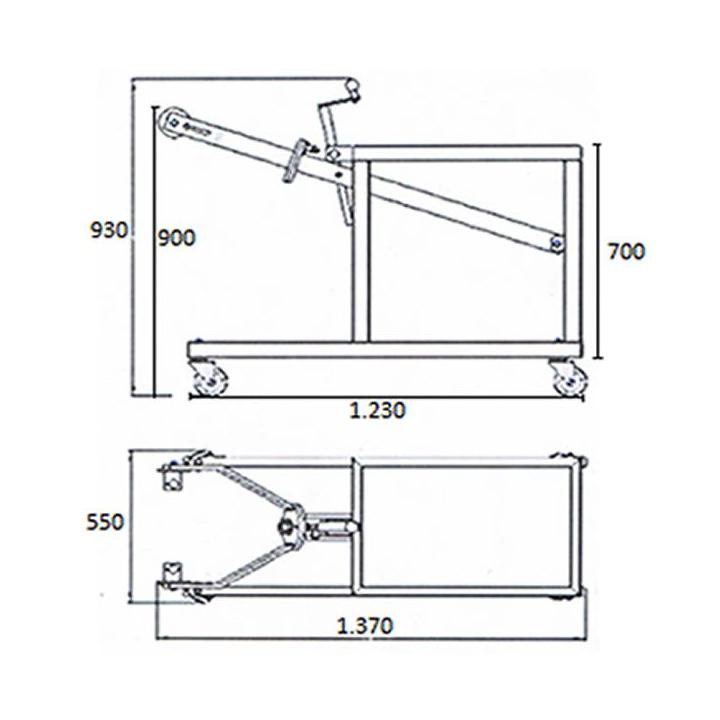 Extractor hidráulico de bulones de mangueta de 100 Tn