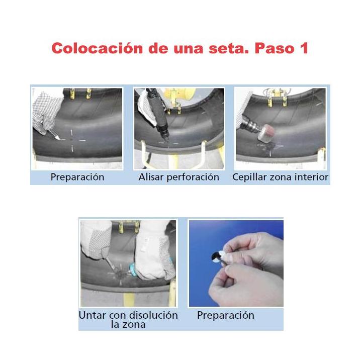 parche tipo seta reparacion pinchazos 55x8mm caja 24 uds