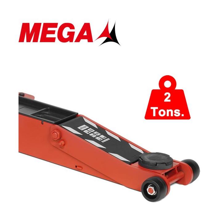 Gato de carretilla MEGA de 2 toneladas BAJO 95 mm.