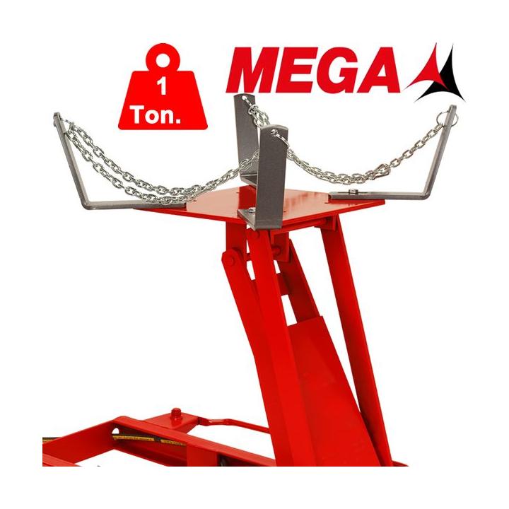 Mesa rodante hidráulica MEGA GCB-2 1 tonelada para cajas de cambio y motores
