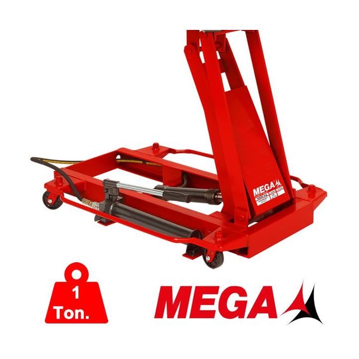 Mesa rodante hidráulica MEGA GCB-2 1 tonelada para cajas de cambio y motores