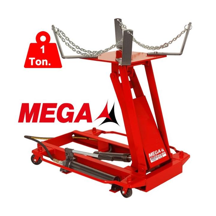 Mesa rodante hidráulica MEGA GCB-2 1 tonelada para cajas de cambio y motores