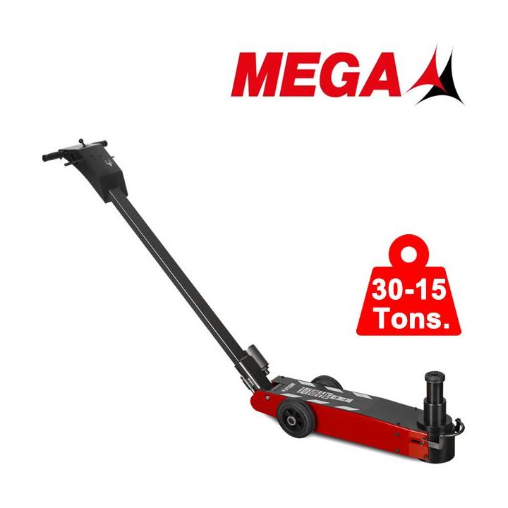 Gato oleo neumático MEGA de 30-15 tons. Chasis CORTO y BAJO