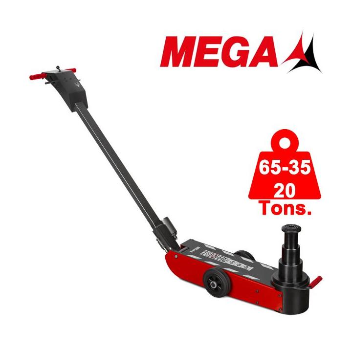 Gato oleo neumático MEGA de 65-35-20 tons. Chasis CORTO