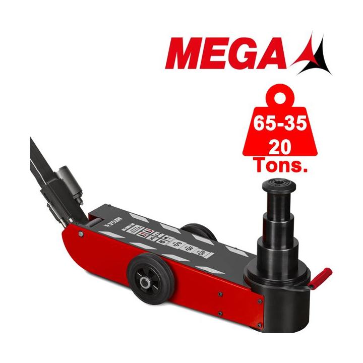 Gato oleo neumático MEGA de 65-35-20 tons. Chasis CORTO