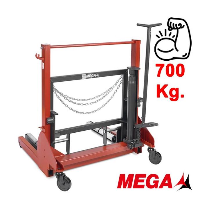 Gato saca ruedas hidráulico. Capacidad 700 kilos
