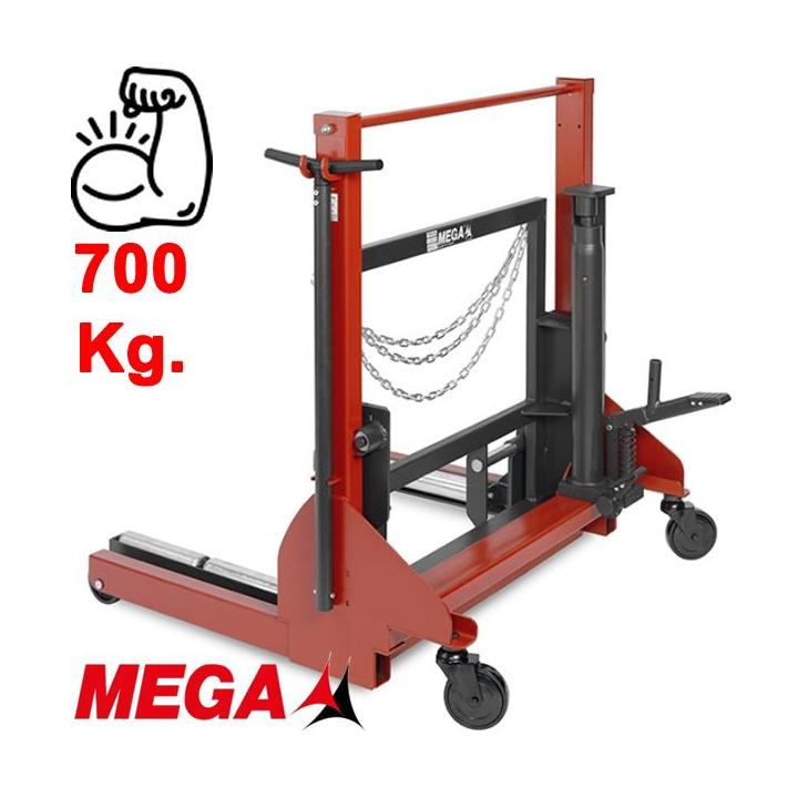 Gato saca ruedas hidráulico. Capacidad 700 kilos