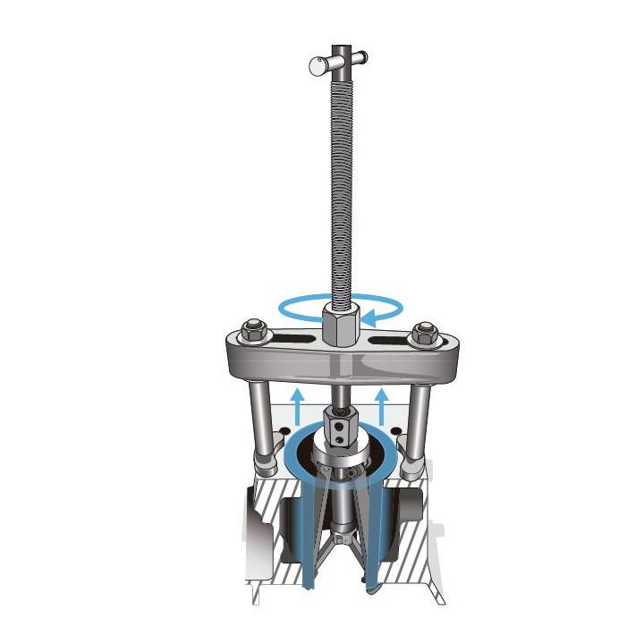 Extractor universal de camisas de motor tipo húmeda ajustable 60 a 160 mm