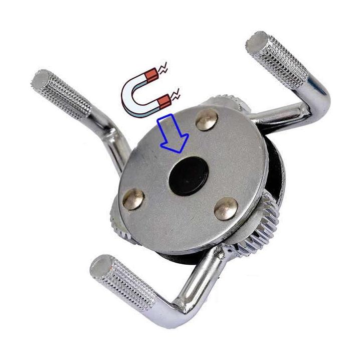 Llave para filtro de aceite camión con 3 patas e imantada