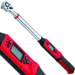 Llave dinamométrica digital de 1/2 con rango 40–200 Nm y medición de ángulo