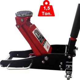 Gato de carretilla de aluminio ligero 1,5 toneladas con doble pistón hidráulico