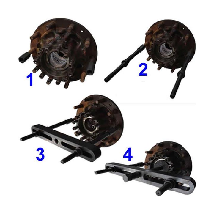 Extractor universal de bujes de rueda para camión y semirremolque