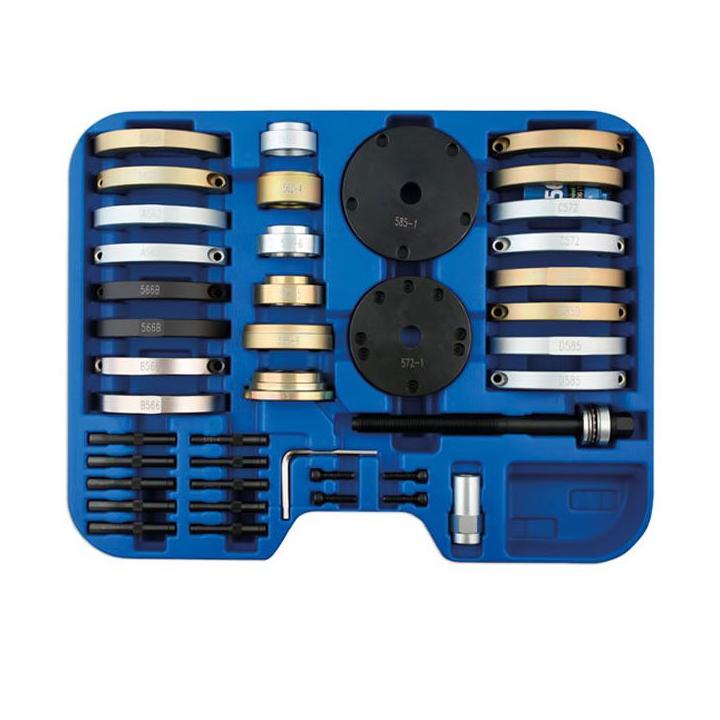 Juego para extraer e instalar bujes de 2ª generación en VAG. Medidas 62, 66, 72 y 85 mm