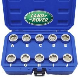 Juego de vasos para tornillo antirrobo de Land Rover. 10 piezas