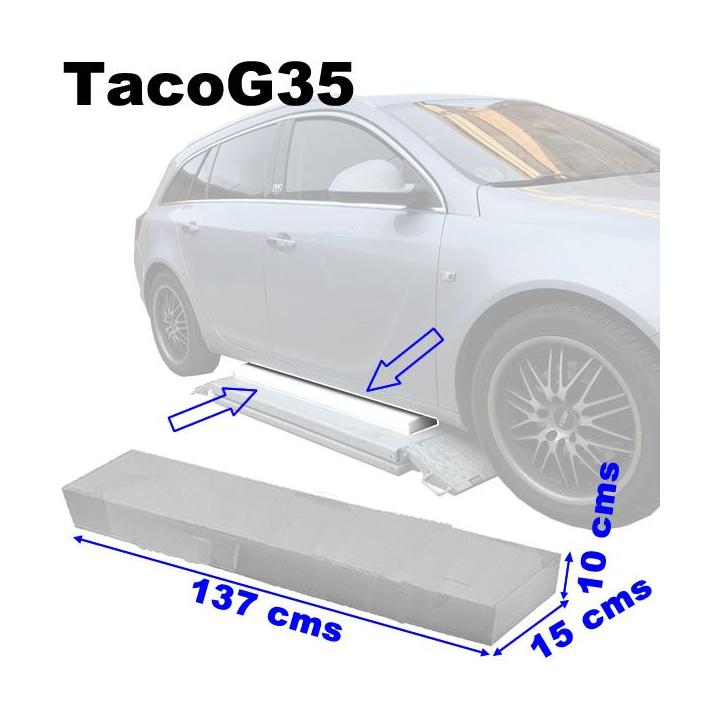 Taco deformable de poliuretano, medida 137x15 cm, grosor 5 cms