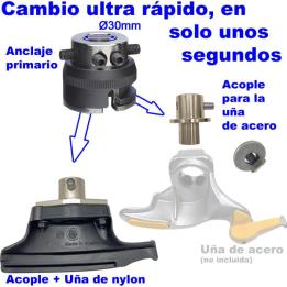 kit cambio rapido uña nylon desmontadora 28 29 30 mm