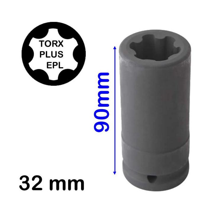 Boca larga de impacto 32 EPL TORX PLUS,  3/4"