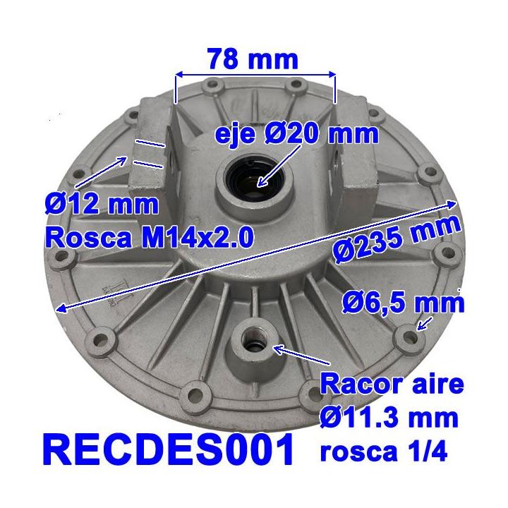 Tapa del calderín de aire de la destalonara de la desmontadora de ruedas