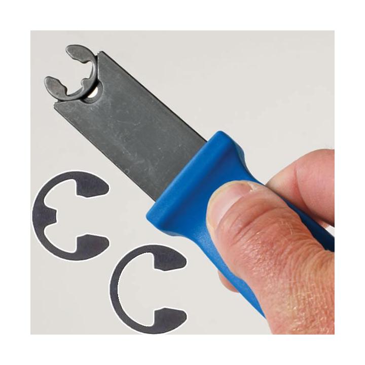 Herramienta magnética para instalar clips tipo "E" y "C"