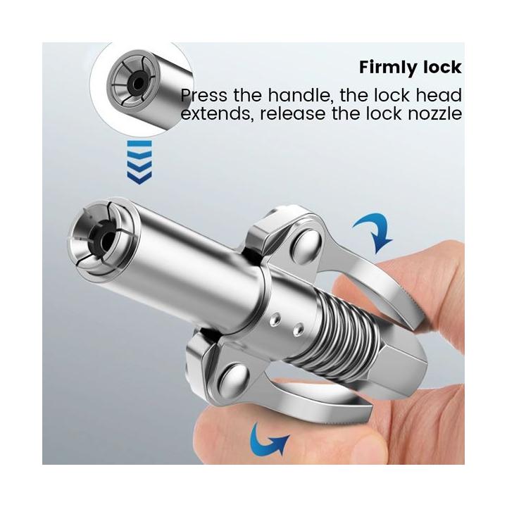 Conector rápido de engrase para pistola de grasa
