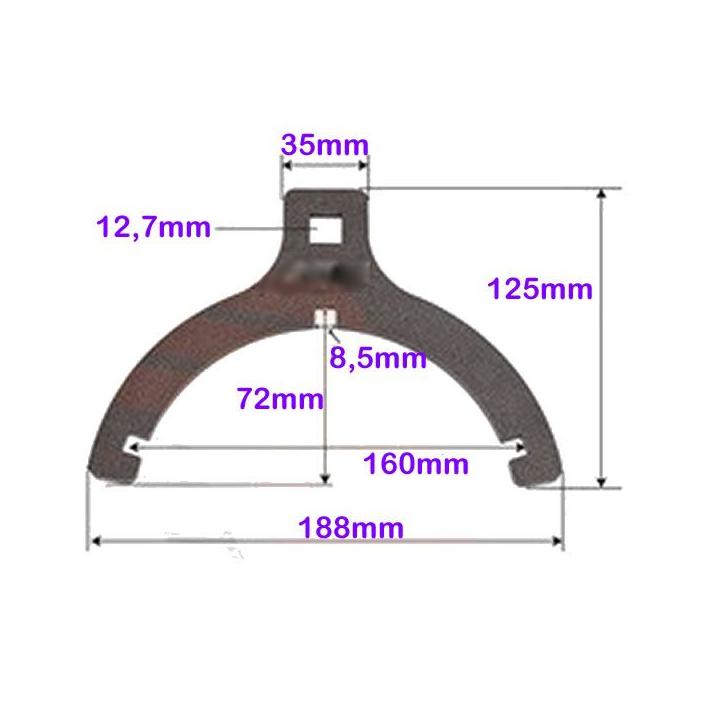 Llave para el anillo de bayoneta del filtro de aceite del secador de aire Renault, Volvo, KNORR-BREMSE