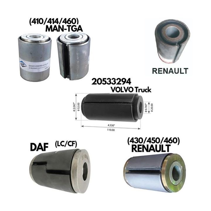 Kit de xtractor e instalador universal hidráulico de silent blocks de ballesta Volvo, Renault, Man...