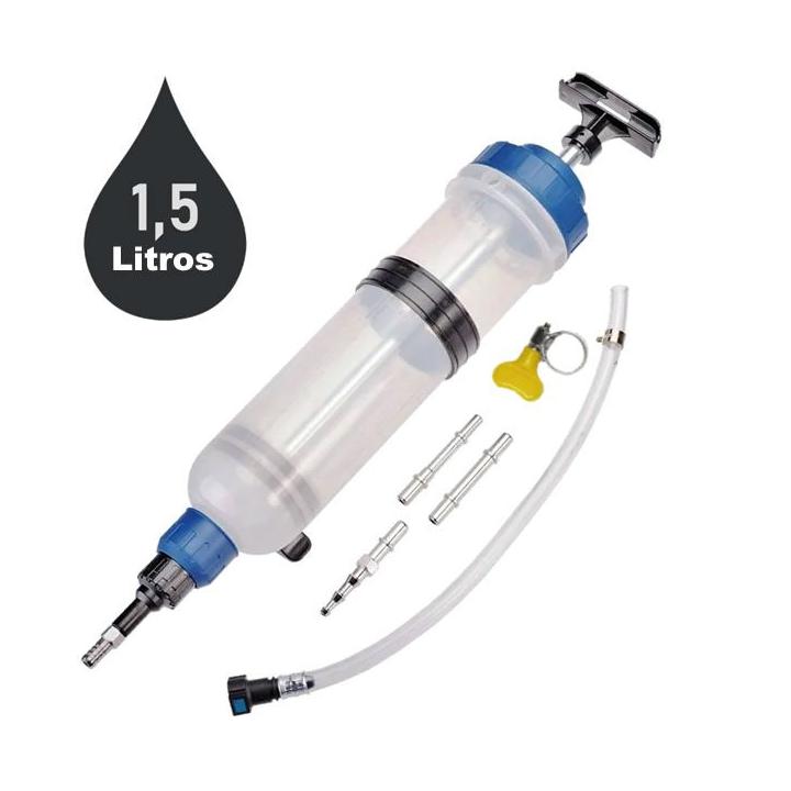 Jeringa multiuso de 1,5 litros para extraer/inyectar aceites. 1.5 Litros