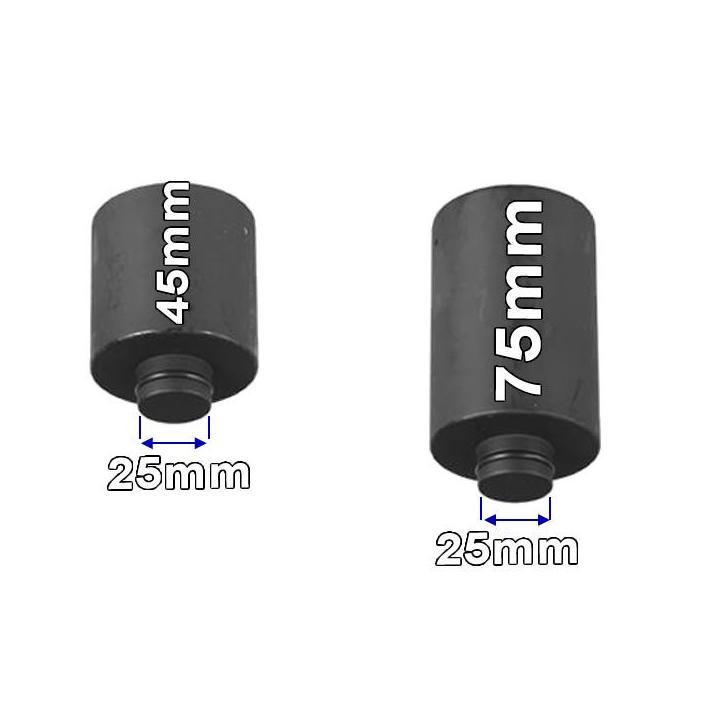 Juego 2 extensiones gato oleoneumático 15/30T 45 y 75 mm
