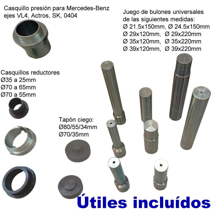 Extractor hidráulico de bulones de mangueta de 100 Tn