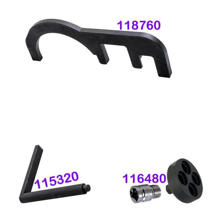 Conjunto reglaje motores BMW y MINI N47 y N47S 1.6, 2.0 y 3.0 diesel  (motores con cadena).