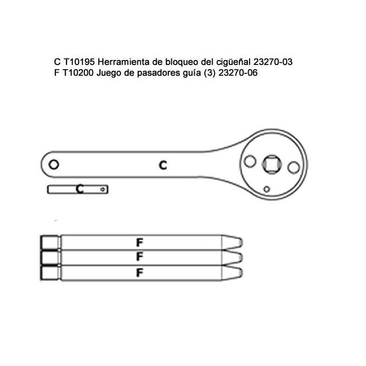 Herramientas de reglaje para motores VW Touareg 2003-X, Phaeton 2003-X de 10 cilindros