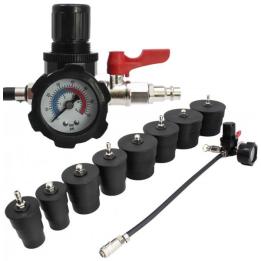 Comprobador de fugas de sistema de turbo universal 9 piezas con manómetro